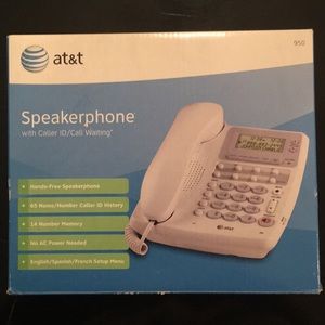 Telephone, AT&T Speakerphone, corded, new unused